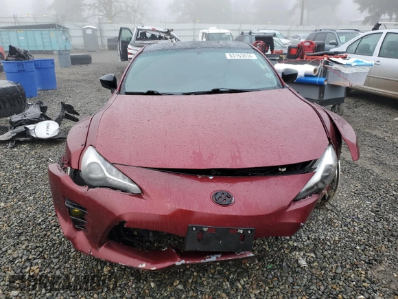 2017 Toyota 86 with VIN JF1ZNAA18H8709039, listed as a Copart auction lot 83163834 with 56,587 mi miles and Salvage Title. Bid and sale history available at carsss.com. Image 5.