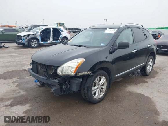 2013 Nissan Rogue S with VIN JN8AS5MT6DW009969, listed as a IAAI auction lot 41747420 with 157,864 mi miles. Bid and sale history available at carsss.com. Image 2.