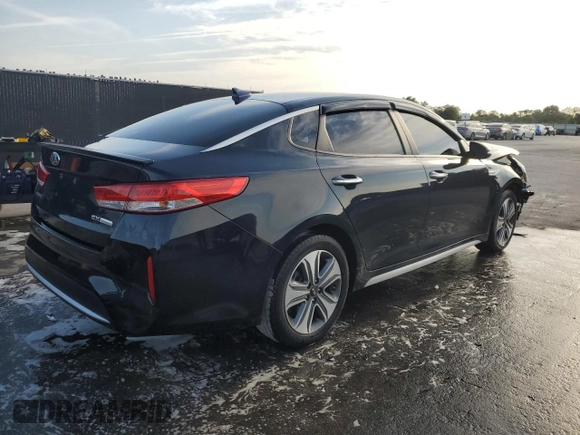 2017 Kia Optima EX with VIN KNAGU4LEXH5009690, listed as a Copart auction lot 53717905 with 138,533 mi miles and Salvage title. Bid and sale history available at DreamBid. Image 3.
