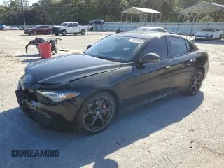 2019 Alfa Romeo Giulia Ti Sport with VIN ZARFAMBN5K7601797, listed as a Copart auction lot 79797254 with 68,077 mi miles and Salvage Title. Bid and sale history available at carsss.com. Image 1.