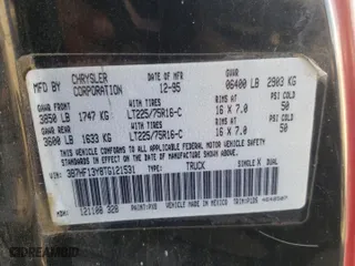 1996 Dodge Ram 1500 with VIN 3B7HF13Y8TG121531, listed as a Copart auction lot 72366134 with 220,797 mi miles and Salvage Title. Bid and sale history available at carsss.com. Image 12.
