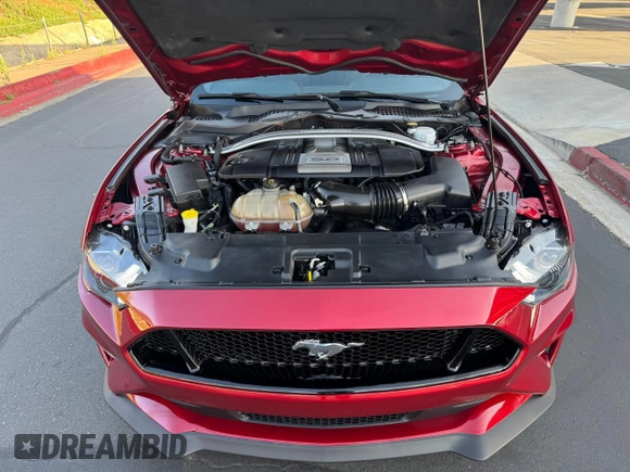 2019 Ford Mustang GT with VIN 1FA6P8CF8K5168730, listed as a Copart auction lot 62222515 with 42,889 mi miles and Salvage title. Bid and sale history available at DreamBid. Image 7.