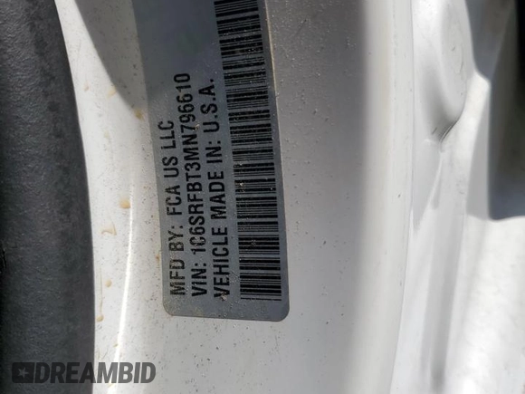 2021 Ram 1500 Big Horn with VIN 1C6SRFBT3MN796610, listed as a Copart auction lot 47459625 with 67,078 mi miles and Salvage title. Bid and sale history available at DreamBid. Image 12.
