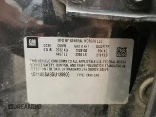 2016 Chevrolet Malibu Limited LS with VIN 1G11A5SA8GU138806, listed as a Copart auction lot 70752914 with 92,842 mi miles and Salvage Title. Bid and sale history available at carsss.com. Image 14.