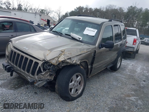 2007 Jeep Liberty Sport with VIN 1J4GL48K57W627023, listed as a IAAI auction lot 41624366 with 155,010 mi miles. Bid and sale history available at carsss.com. Image 2.