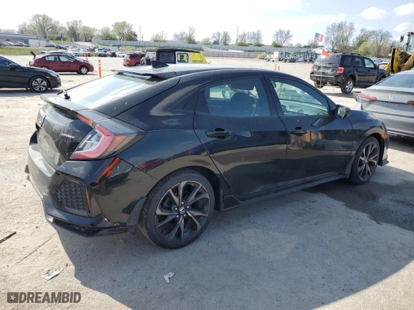2018 Honda Civic Hatchback Sport with VIN SHHFK7H4XJU237388, listed as a Copart auction lot 51270345 with 59,572 mi miles and Salvage Title. Bid and sale history available at carsss.com. Image 3.