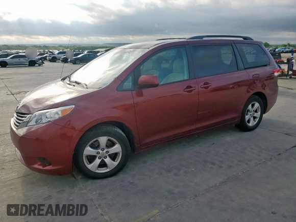 2014 Toyota Sienna LE AAS with VIN 5TDKK3DC5ES420964, listed as a Copart auction lot 52987315 with 99,807 mi miles and Salvage Title. Bid and sale history available at carsss.com. Image 1.