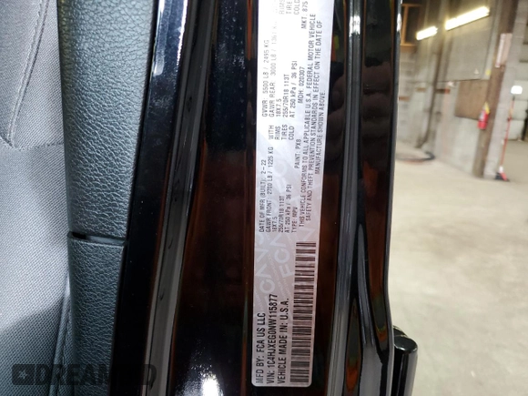 2022 Jeep Wrangler Unlimited Sahara Altitude with VIN 1C4HJXEG0NW115877, listed as a Copart auction lot 80689494 with 30,928 mi miles and Salvage title. Bid and sale history available at DreamBid. Image 13.