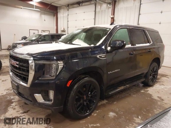 2021 GMC Yukon SLE with VIN 1GKS2AKD5MR404460, listed as a IAAI auction lot 41468575 with 49,917 mi miles. Bid and sale history available at carsss.com. Image 2.