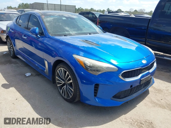 2018 Kia Stinger Premium with VIN KNAE25LA4J6014030, listed as a IAAI auction lot 41779050 with 151,471 mi miles. Bid and sale history available at carsss.com. Image 1.