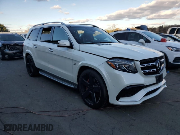 2017 Mercedes-Benz GLS with VIN 4JGDF7FE2HA887419, listed as a Copart auction lot 82378784 with 0 mi miles and Salvage Title. Bid and sale history available at carsss.com. Image 4.