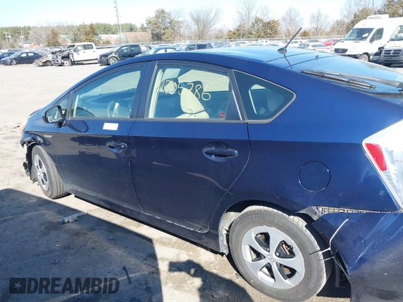 2013 Toyota Prius One with VIN JTDKN3DU9D0351178, listed as a IAAI auction lot 41705786 with 98,524 mi miles. Bid and sale history available at carsss.com. Image 14.