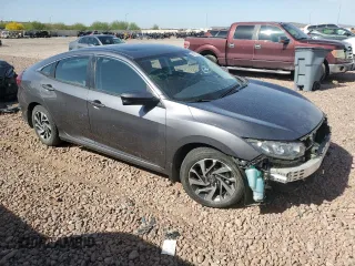 2018 Honda Civic Sedan EX with VIN 2HGFC2F75JH605373, listed as a Copart auction lot 51681105 with 57,388 mi miles and Salvage Title. Bid and sale history available at carsss.com. Image 4.