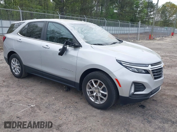 2022 Chevrolet Equinox LT with VIN 3GNAXKEV5NL102914, listed as a IAAI auction lot 41971296 with 69,413 mi miles. Bid and sale history available at carsss.com. Image 1.