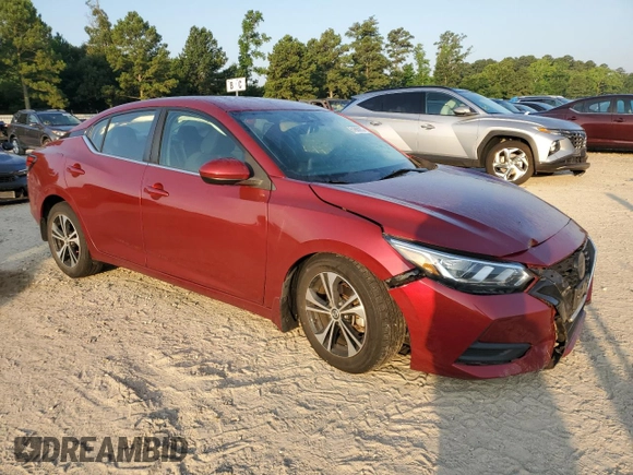 2021 Nissan Sentra SV with VIN 3N1AB8CV2MY220761, listed as a Copart auction lot 61938215 with 88,477 mi miles and Salvage title. Bid and sale history available at DreamBid. Image 4.