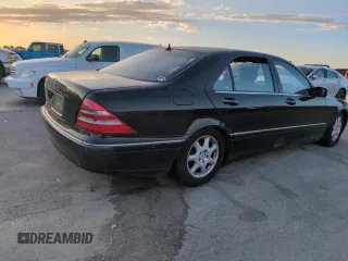 2002 Mercedes-Benz S-Class 4.3L with VIN WDBNG70J52A304262, listed as a Copart auction lot 75084714 with 0 mi miles and Salvage Title. Bid and sale history available at carsss.com. Image 3.