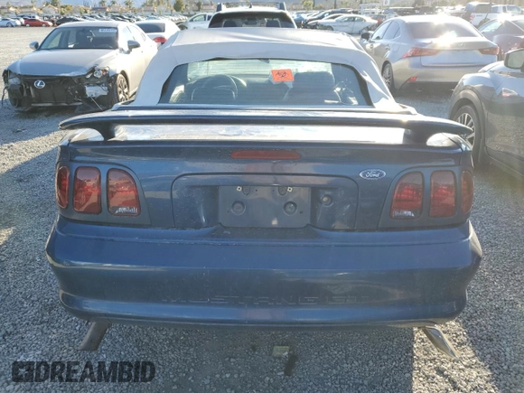 1998 Ford Mustang GT with VIN 1FAFP45X2WF107243, listed as a Copart auction lot 46116355 with 87,830 mi miles and Salvage Title. Bid and sale history available at carsss.com. Image 6.