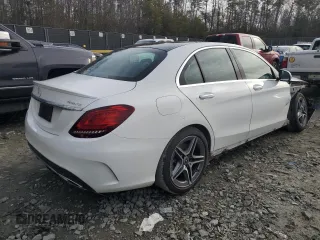 2021 Mercedes-Benz C 300 with VIN W1KWF8EB5MR652329, listed as a Copart auction lot 45232195 with 45,570 mi miles and Salvage Title. Bid and sale history available at carsss.com. Image 3.