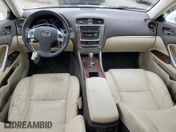 2012 Lexus IS 250 with VIN JTHBF5C20C5160046, listed as a Copart auction lot 59805455 with 90,274 mi miles and Salvage title. Bid and sale history available at DreamBid. Image 8.