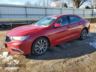 2018 Acura TLX with VIN 19UUB3F35JA000409, listed as a Copart auction lot 87343644 with 36,571 mi miles and Salvage Title. Bid and sale history available at carsss.com. Image 1.