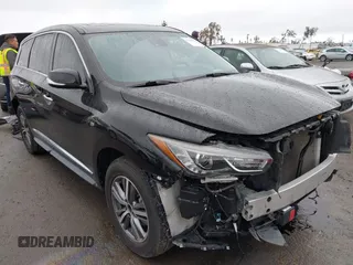 2020 Infiniti QX60 LUXE with VIN 5N1DL0MM5LC522224, listed as a IAAI auction lot 41516592 with 85,789 mi miles. Bid and sale history available at carsss.com. Image 1.