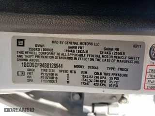 2011 Chevrolet Colorado LT w/1LT with VIN 1GCDSCF94B8128944, listed as a Copart auction lot 52516515 with 139,269 mi miles and Salvage Title. Bid and sale history available at carsss.com. Image 12.
