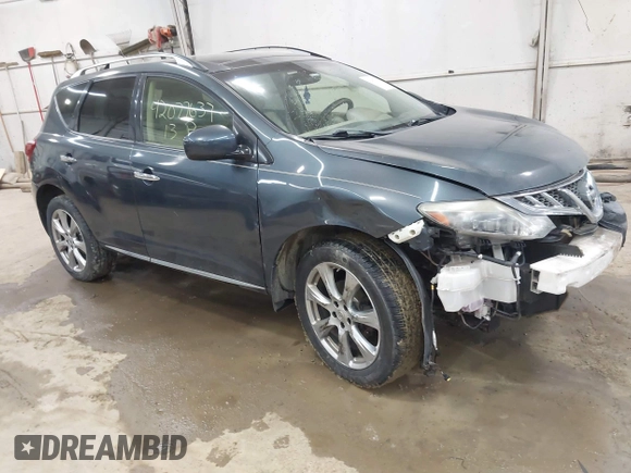 2013 Nissan Murano SV with VIN JN8AZ1MW8DW321094, listed as a IAAI auction lot 42077637 with 94,945 mi miles. Bid and sale history available at carsss.com. Image 1.