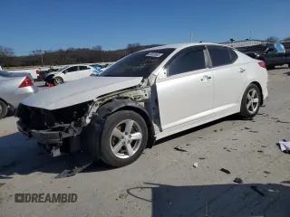2015 Kia Optima LX with VIN KNAGM4A72F5642668, listed as a Copart auction lot 48553065 with 156,790 mi miles and Clean Title. Bid and sale history available at carsss.com. Image 1.