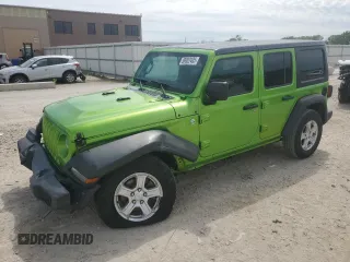2020 Jeep Wrangler Unlimited Sport S with VIN 1C4HJXDN2LW113951, listed as a Copart auction lot 58082405 with 122,591 mi miles and Salvage title. Bid and sale history available at DreamBid. Image 1.