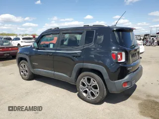 2015 Jeep Renegade Limited with VIN ZACCJBDT4FPB26634, listed as a Copart auction lot 52009035 with 92,995 mi miles and Salvage title. Bid and sale history available at DreamBid. Image 2.