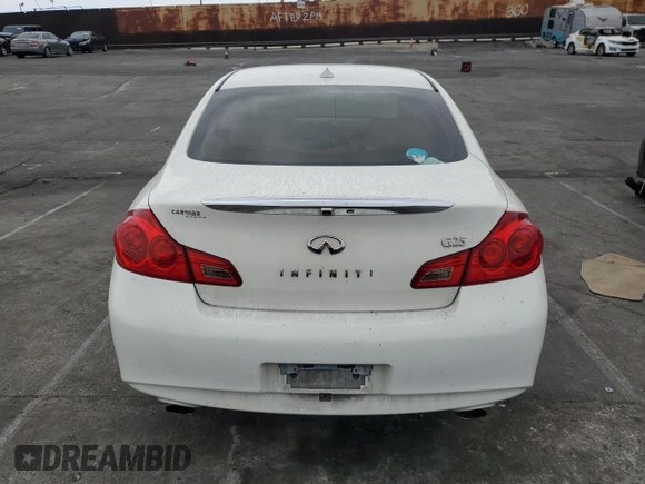 2012 Infiniti G25 Journey with VIN JN1DV6AP1CM701275, listed as a Copart auction lot 54253555 with 113,662 mi miles and Salvage title. Bid and sale history available at DreamBid. Image 6.
