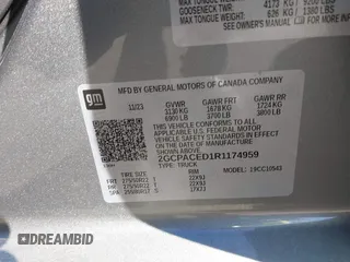 2024 Chevrolet Silverado 1500 LT with VIN 2GCPACED1R1174959, listed as a IAAI auction lot 41383067 with Not Provided miles and . Bid and sale history available at DreamBid. Image 9.