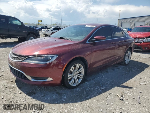 2015 Chrysler 200 Limited z VIN 1C3CCCAB2FN588313, wystawiony jako Copart lot #52631025 z przebiegiem 75 022 mil mil oraz Szkody całkowita. Historia ofert i sprzedaży dostępna na DreamBid. Obrazek 1.