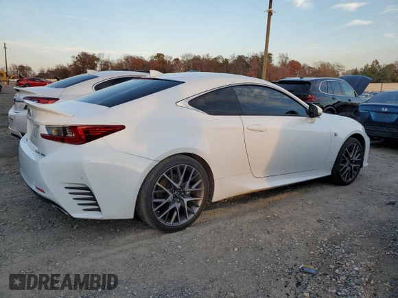 2017 Lexus RC with VIN JTHSM5BC6H5002401, listed as a Copart auction lot 81254444 with 55,934 mi miles and Salvage Title. Bid and sale history available at carsss.com. Image 3.