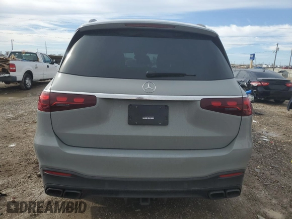 2024 Mercedes-Benz GLS 63 AMG with VIN 4JGFF8KE8RB072447, listed as a Copart auction lot 89404345 with 10,821 mi miles and Salvage title. Bid and sale history available at DreamBid. Image 6.