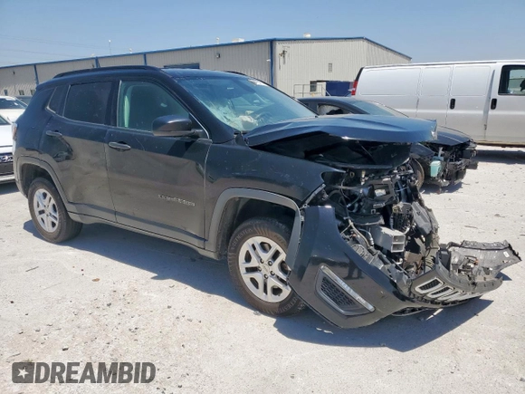 2018 Jeep Compass Sport with VIN 3C4NJDAB2JT220416, listed as a Copart auction lot 56775465 with 99,869 mi miles and Salvage title. Bid and sale history available at DreamBid. Image 4.