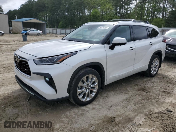2024 Toyota Highlander LE z VIN 5TDKDRBH1RS538009, wystawiony jako Copart lot #54830155 z przebiegiem 18 607 mil mil oraz Szkoda całkowita • Salvage title. Historia ofert i sprzedaży dostępna na DreamBid. Obrazek 1.