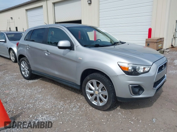 2015 Mitsubishi Outlander Sport ES with VIN 4A4AP3AU8FE057666, listed as a IAAI auction lot 42118019 with 157,543 mi miles. Bid and sale history available at carsss.com. Image 1.
