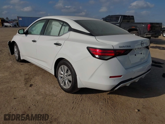 2025 Nissan Sentra S with VIN 3N1AB8BV7SY266777, listed as a IAAI auction lot 41507283 with 115 mi miles and . Bid and sale history available at DreamBid. Image 3.