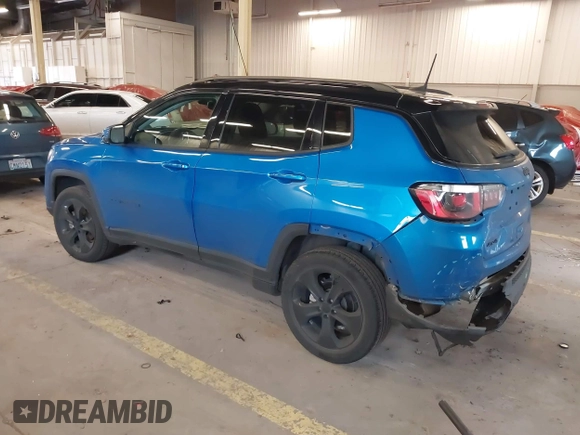 2019 Jeep Compass Latitude with VIN 3C4NJDBB7KT741048, listed as a IAAI auction lot 41597839 with 59,431 mi miles and . Bid and sale history available at DreamBid. Image 3.