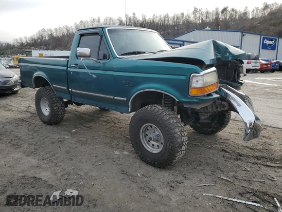 1996 Ford F-150 with VIN 1FTEF14N6TNA12743, listed as a Copart auction lot 84621234 with 169,102 mi miles and Salvage title. Bid and sale history available at DreamBid. Image 4.