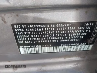 2013 Volkswagen Golf TDI с VIN WVWDM7AJ9DW117133, выставлен на аукционе IAAI как лот 42543263 с пробегом 130 116 миль миль и . История ставок и продаж доступна на DreamBid. Изображение 9.