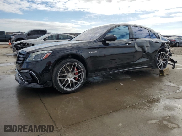 2018 Mercedes-Benz S 63 AMG with VIN WDDUG8JB6JA356529, listed as a Copart auction lot 42340515 with 40,131 mi miles and Salvage Title. Bid and sale history available at DreamBid. Image 1.