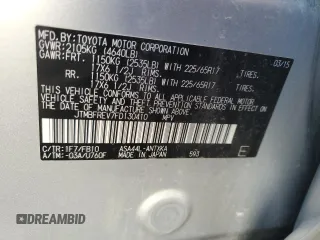 2015 Toyota RAV4 LE with VIN JTMBFREV7FD130410, listed as a Copart auction lot 88517215 with 143,361 mi miles and Salvage title. Bid and sale history available at DreamBid. Image 13.
