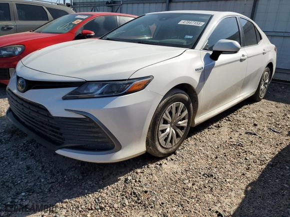 2021 Toyota Camry Hybrid LE with VIN 4T1C31AK4MU567753, listed as a Copart auction lot 47847155 with 89,080 mi miles and Salvage Title. Bid and sale history available at carsss.com. Image 1.