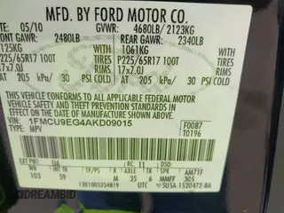 2010 Ford Escape Limited с VIN 1FMCU9EG4AKD09015, выставлен на аукционе IAAI как лот 42466872 с пробегом 146 824 миль миль и . История ставок и продаж доступна на DreamBid. Изображение 9.