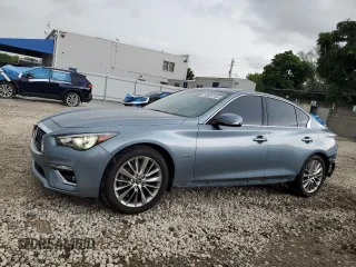 2019 Infiniti Q50 Luxe with VIN JN1EV7AP6KM514672, listed as a Copart auction lot 63602145 with 38,967 mi miles and Salvage title. Bid and sale history available at DreamBid. Image 1.