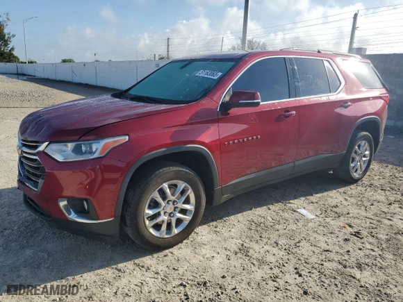 2021 Chevrolet Traverse LT Cloth with VIN 1GNERGKWXMJ238967, listed as a Copart auction lot 51163065 with 46,478 mi miles and Salvage Title. Bid and sale history available at carsss.com. Image 1.