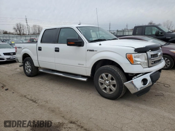 2013 Ford F-150 XL with VIN 1FTFW1ET3DKE87416, listed as a Copart auction lot 37086504 with 139,813 mi miles and Salvage Title. Bid and sale history available at carsss.com. Image 4.