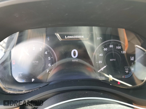 2023 Ram 1500 Longhorn with VIN 1C6SRFKTXPN528772, listed as a Copart auction lot 75635474 with 17,359 mi miles and Non repairable. Bid and sale history available at DreamBid. Image 9.
